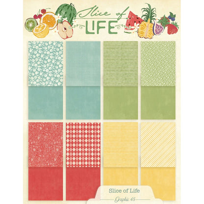 Graphic 45 Patterns & Solids Collection Pack 8.5"X11"-Slice of Life