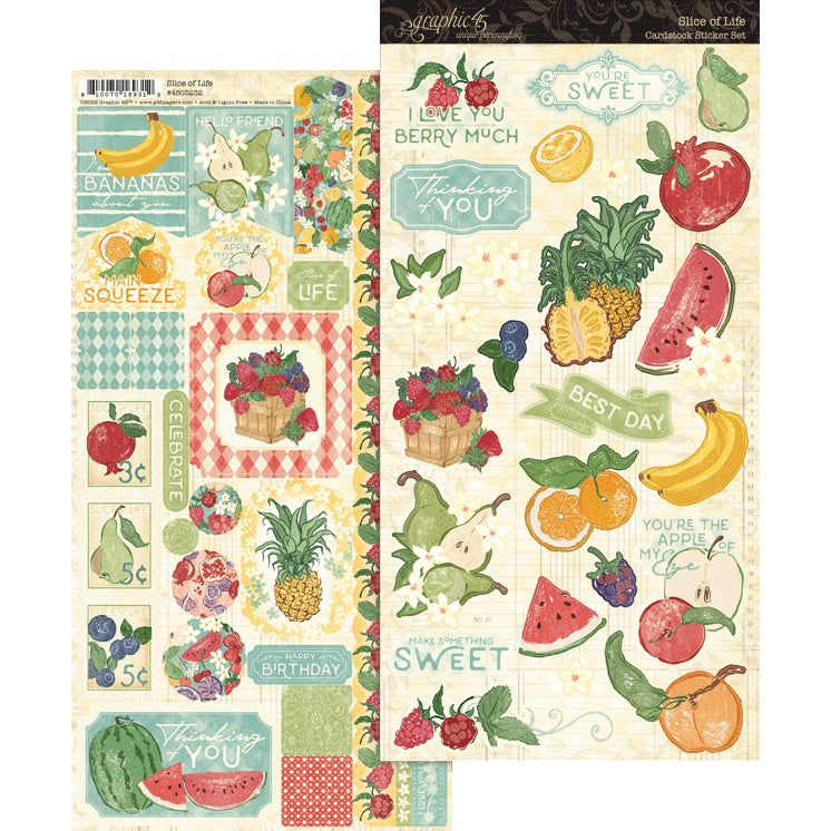 Graphic 45 Sticker Sheet-Slice of Life