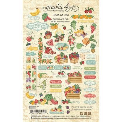 Graphic 45 Ephemera Set-Slice of Life
