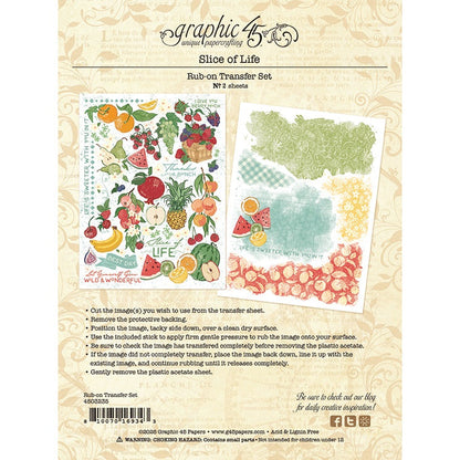 Graphic 45 Rub-On Transfers-Slice of Life