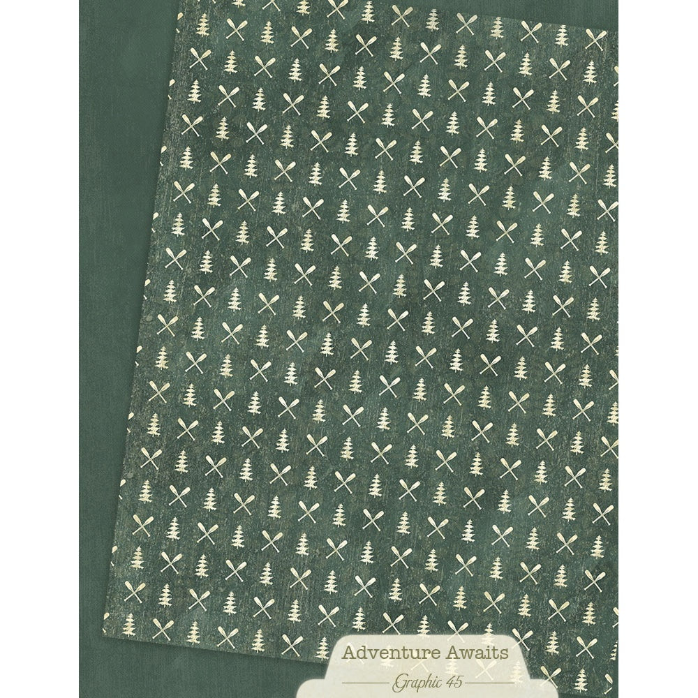 Graphic 45 Patterns & Solids Collection Pack 8.5"X11"-Adventure Awaits