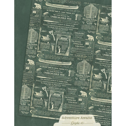 Graphic 45 Patterns & Solids Collection Pack 8.5"X11"-Adventure Awaits