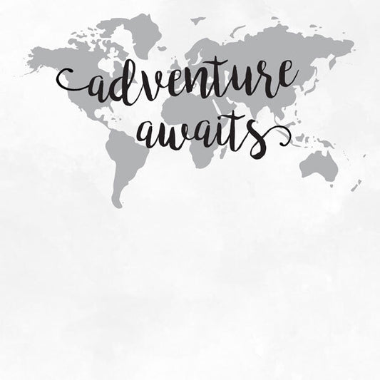 Adventure Awaits - World Map 12 x 12 paper