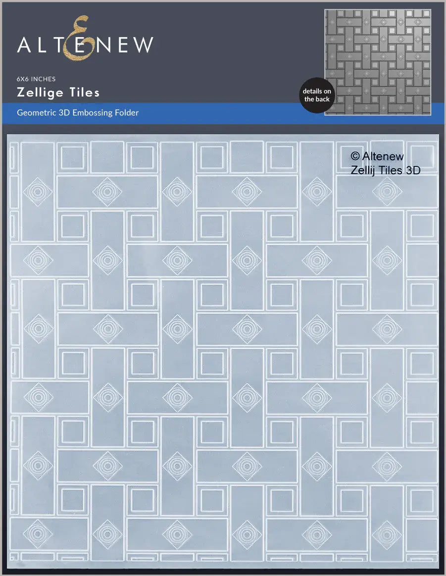 Altenew Zellige Tiles 3D Embossing Folder