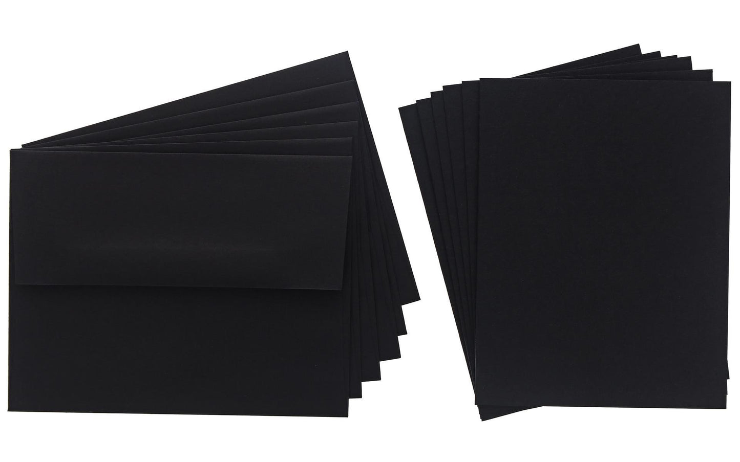 Black Card & Envelope A2 size (4.25 x 5) - pack of 6