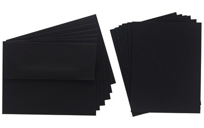 Black Card & Envelope A2 size (4.25 x 5) - pack of 6