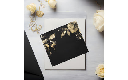 Black Card & Envelope A2 size (4.25 x 5) - pack of 6