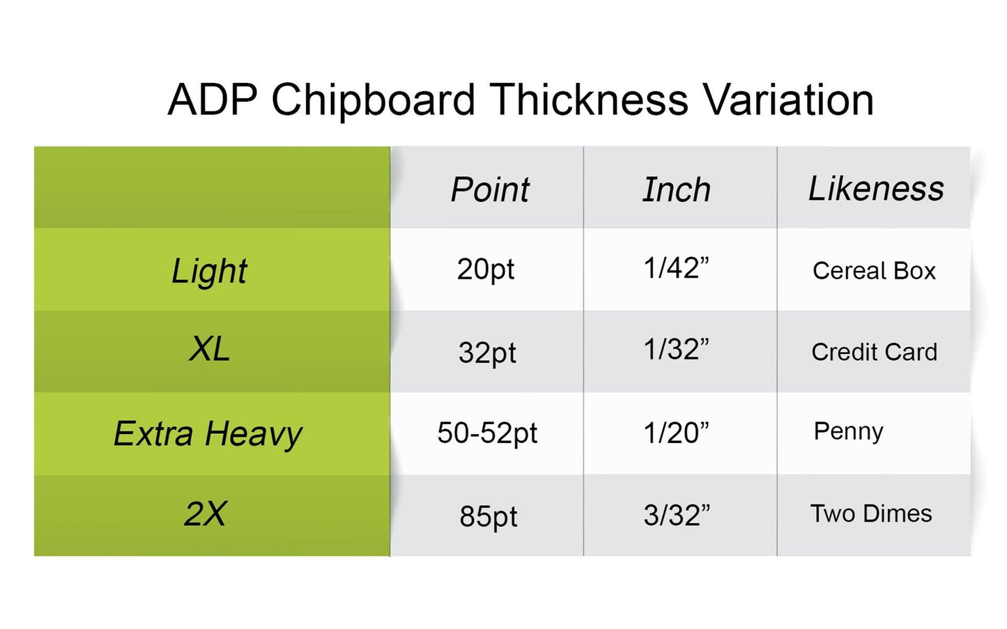 Black Chipboard Xtra Heavy 8.5 x 11