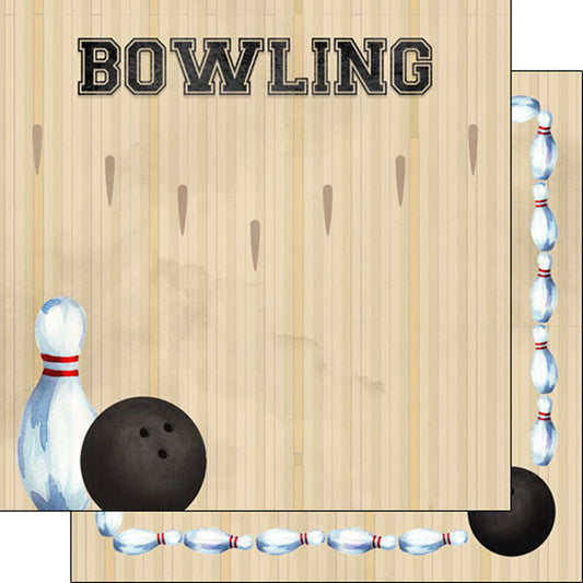 Bowling Watercolor 12 x 12 paper