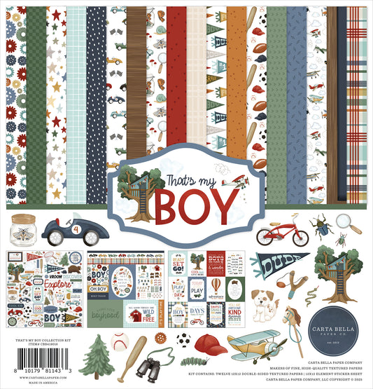 Carta Bella Collection Kit 12"X12"-That's My Boy