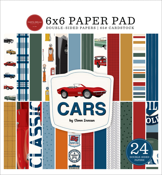 Carta Bella Double-Sided Paper Pad 6"X6"-Cars