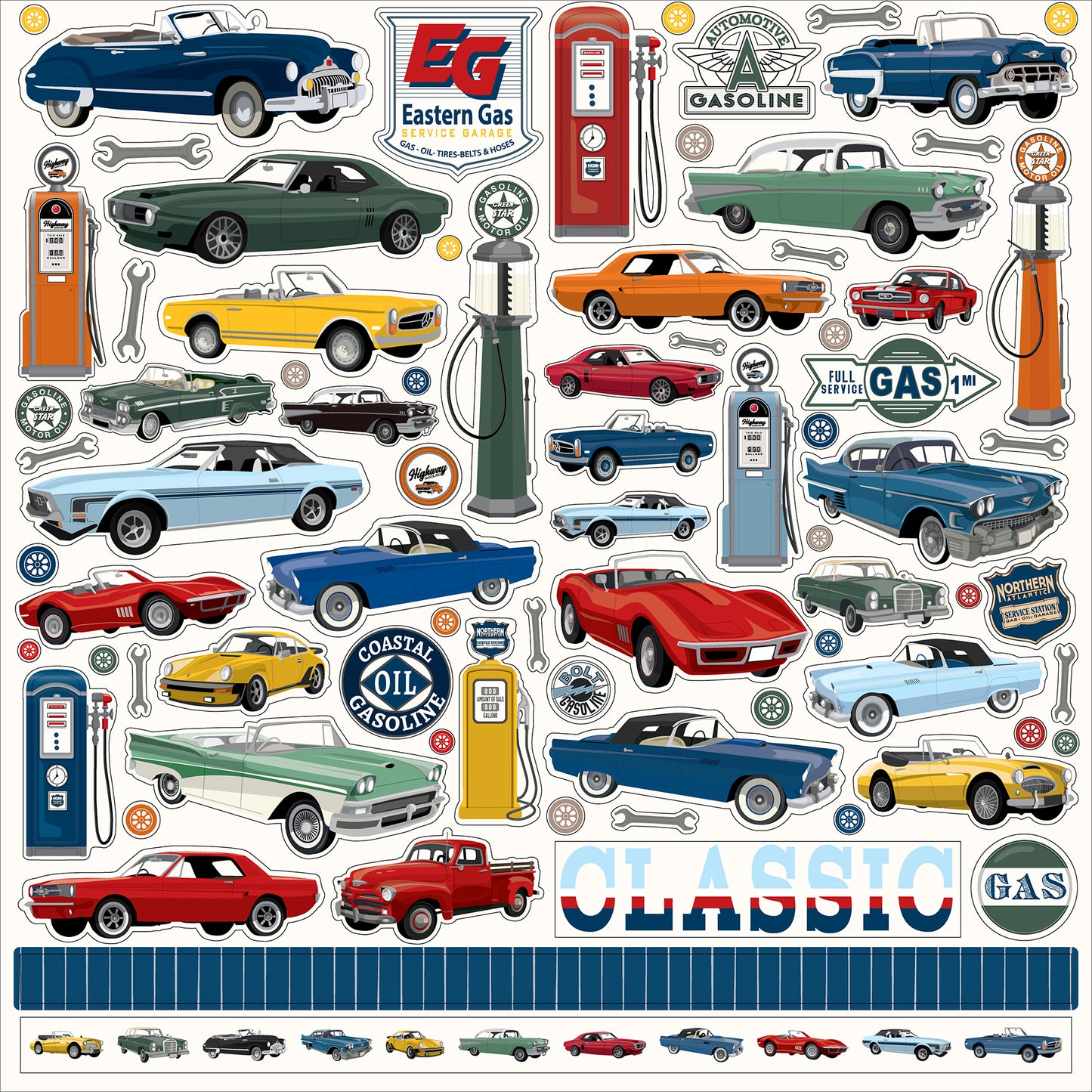 Carta Bella Elements Cardstock Stickers 12"X12"-Cars