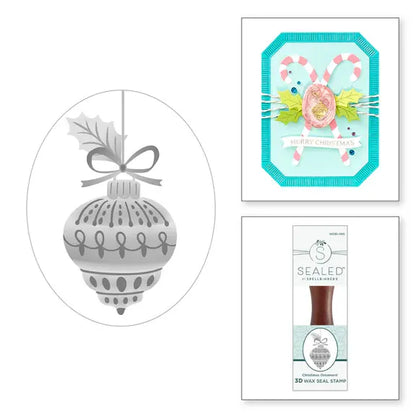 Christmas Ornament 3D Wax Seal from the Sealed 3D Christmas Collection