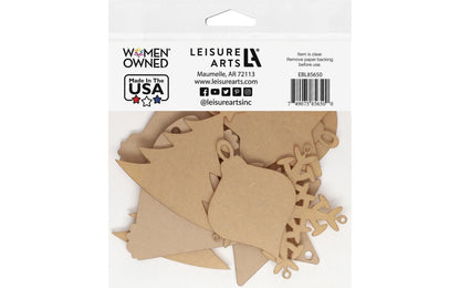 Clear Acrylic Ornaments Assorted Holiday 10pc