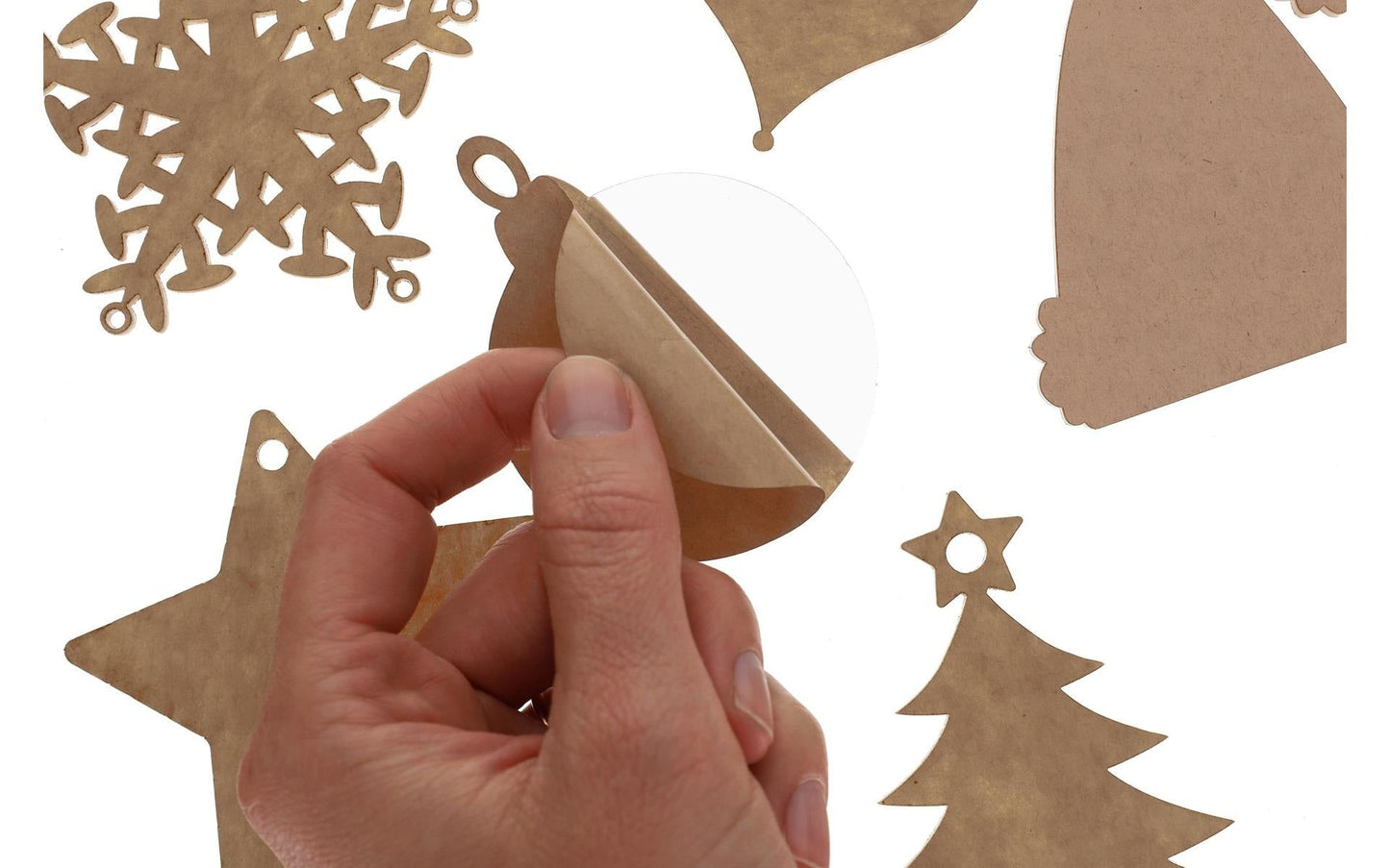 Clear Acrylic Ornaments Assorted Holiday 10pc
