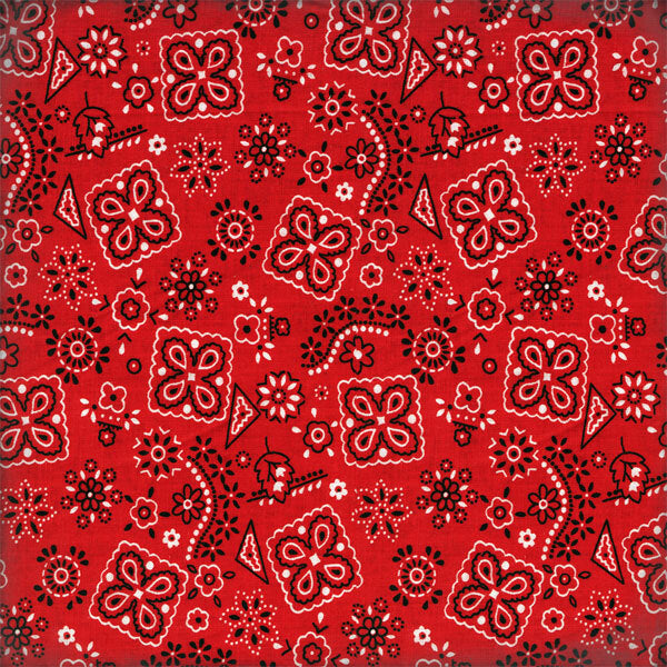 Cowboy Red Bandana Scrapbook Paper 12 x 12