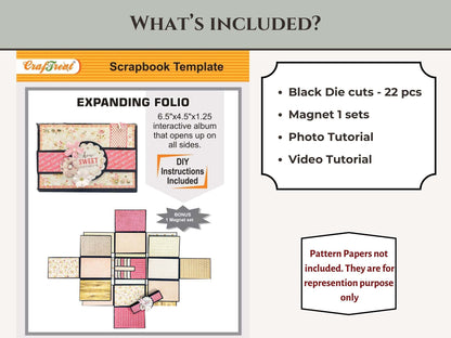 CrafTreat Expanding Folio - Kraft