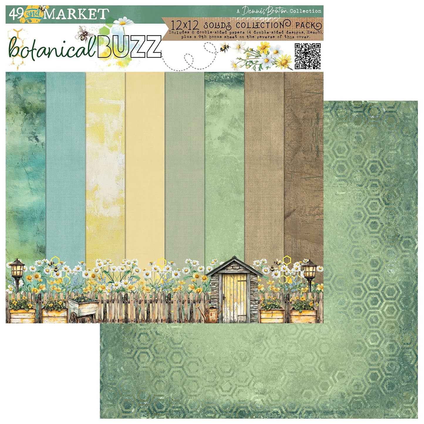 49 And Market Collection Pack 12"X12"-Botanical Buzz Solids