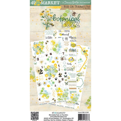 49 And Market Rub-On Transfer Set 6"X12"-Botanical Buzz