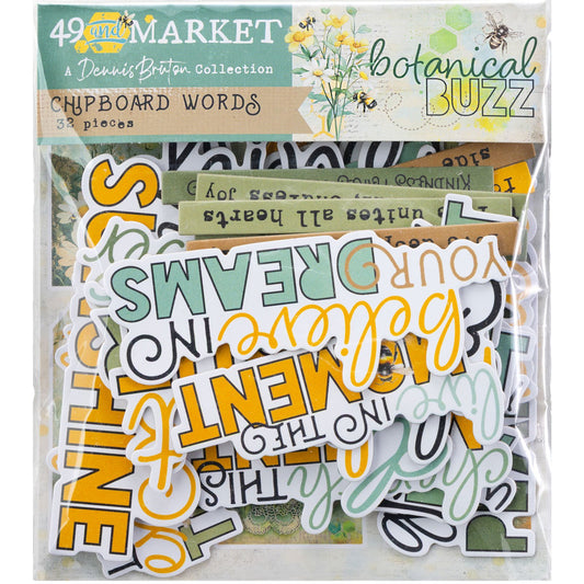 49 And Market Chipboard Set-Botanical Buzz
