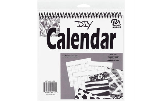 DIY Calendar 8x8 14 Month Blank White