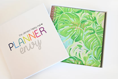 2025 Planner - Signature Layout, Spiral Bound - "Tropical Greens" (#211)