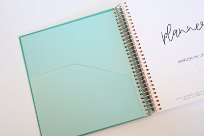 2025 Planner - Signature Layout, Spiral Bound - "Teal Strokes" (#202)