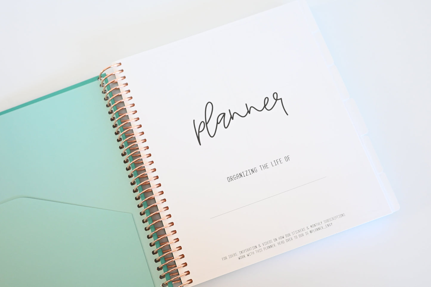 2025 Planner - Signature Layout, Spiral Bound - "Teal Strokes" (#202)