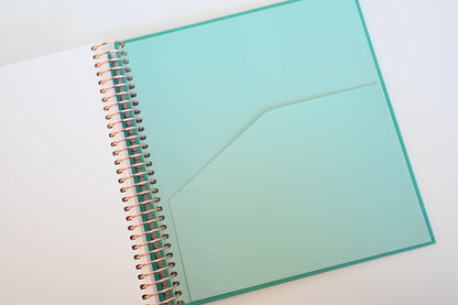 2025 Planner - Signature Layout, Spiral Bound - "Teal Strokes" (#202)