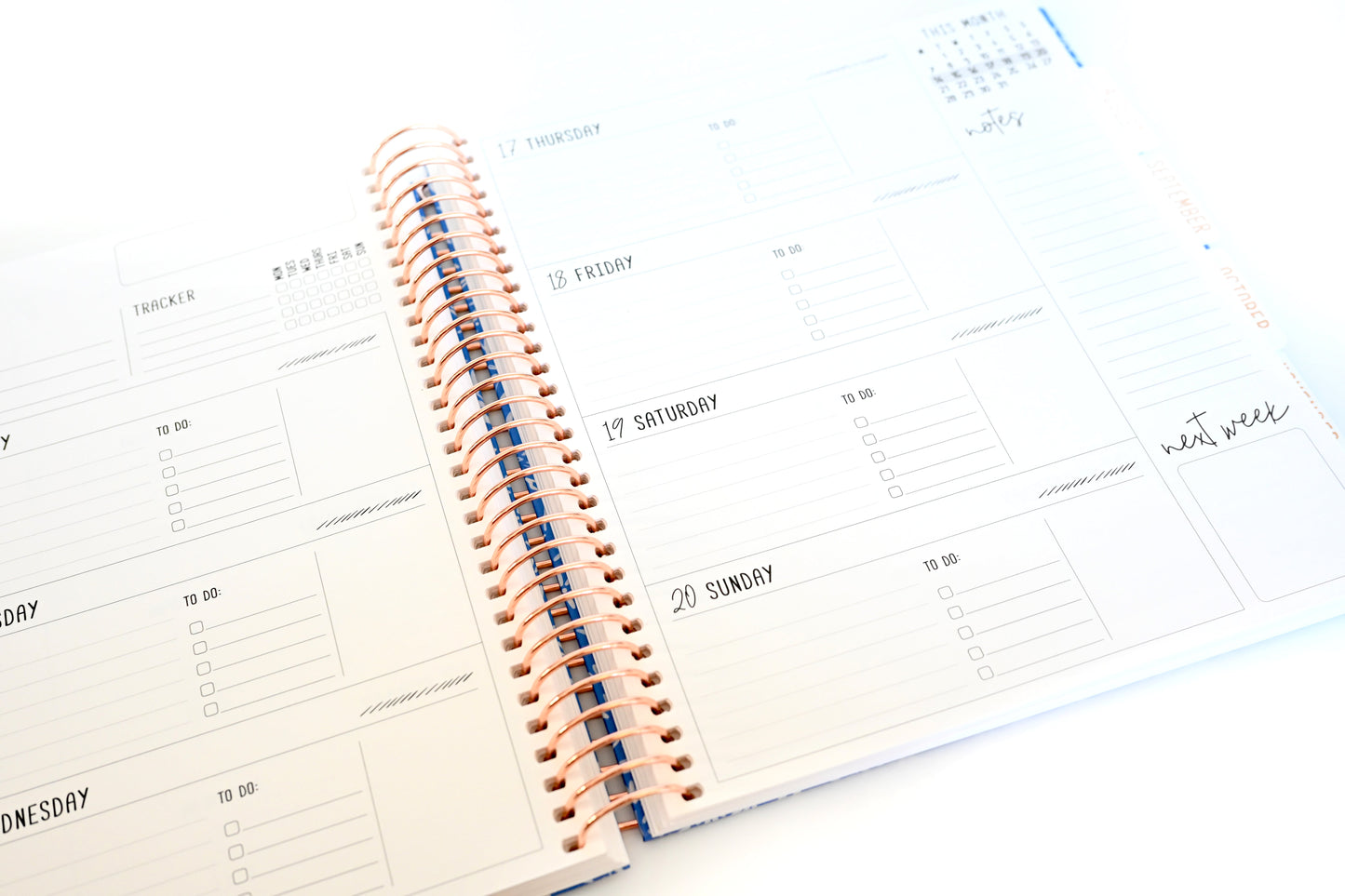 2025 Planner - Horizontal Layout, Spiral Bound - "Tropical Greens" (#111)