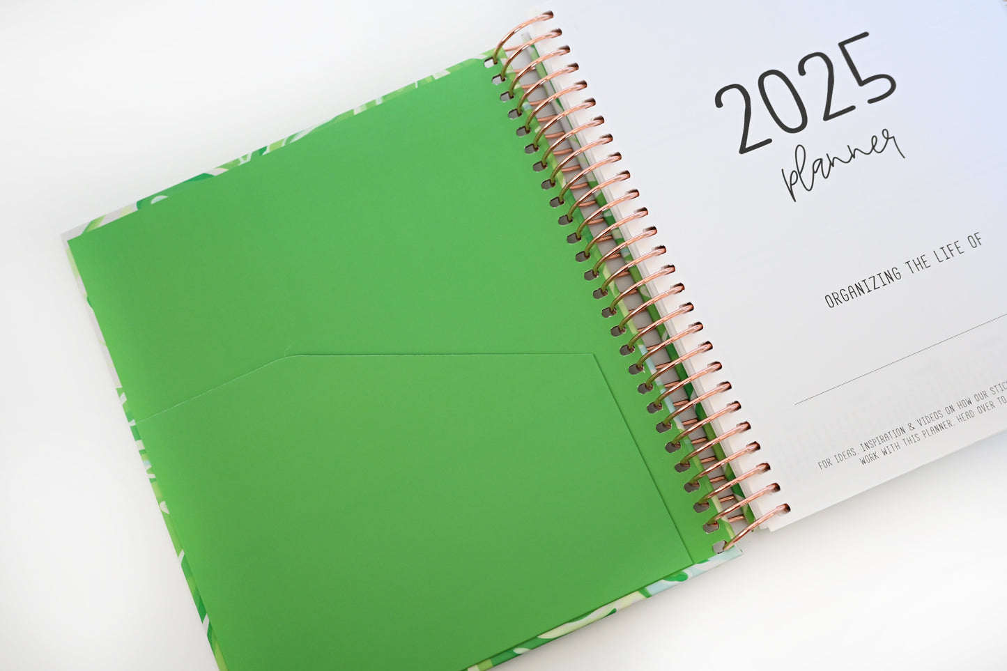 2025 Planner - Signature Layout, Spiral Bound - "Tropical Greens" (#211)