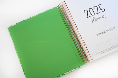 2025 Planner - Signature Layout, Spiral Bound - "Tropical Greens" (#211)