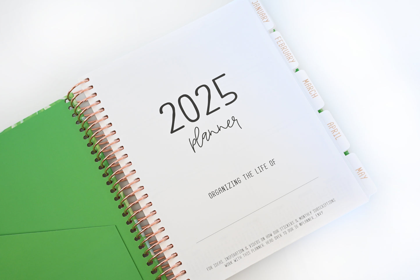 2025 Planner - Signature Layout, Spiral Bound - "Tropical Greens" (#211)