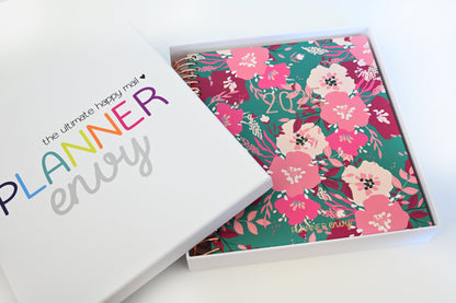 2025 Planner - Signature Layout, Spiral Bound - "Teal & Pink Floral" (#205)
