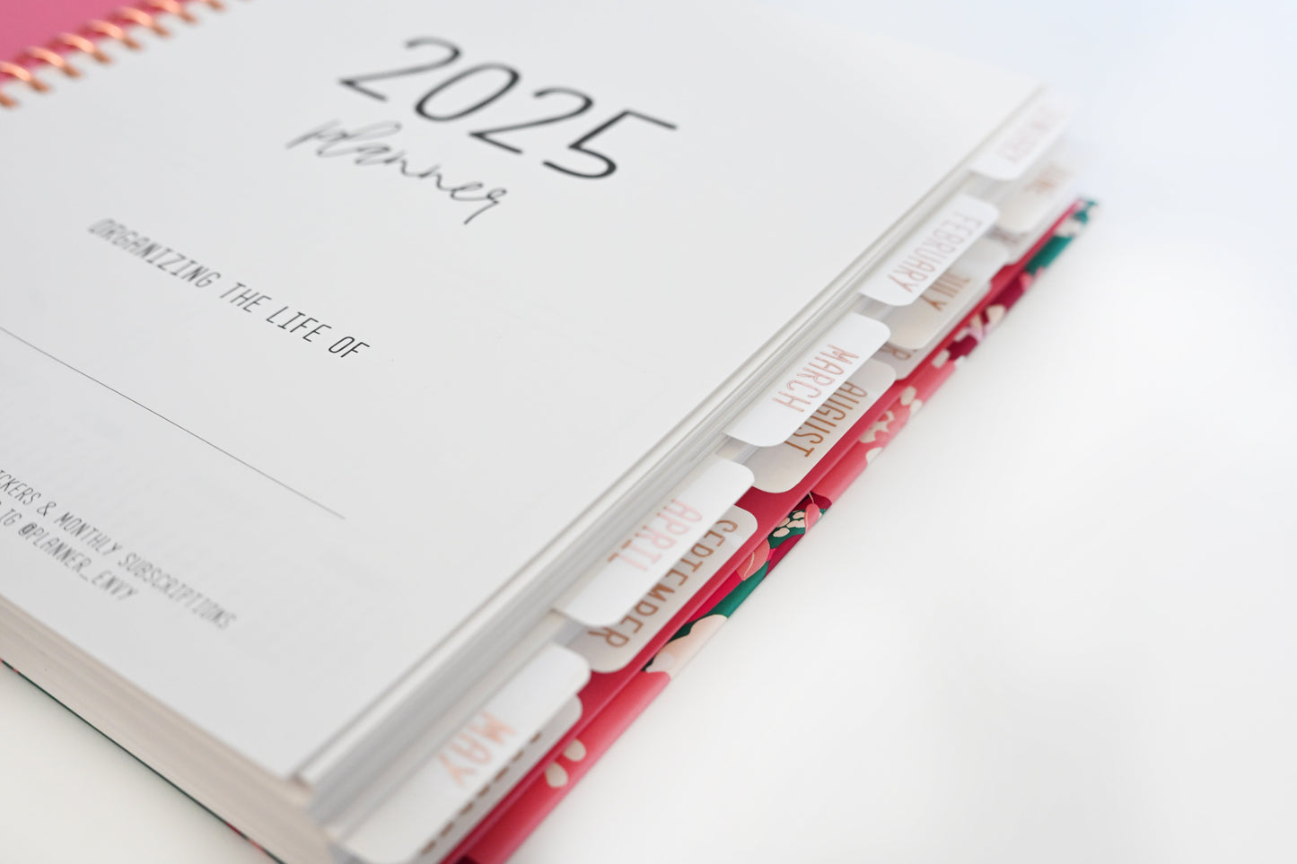 2025 Planner - Signature Layout, Spiral Bound - "Teal & Pink Floral" (#205)