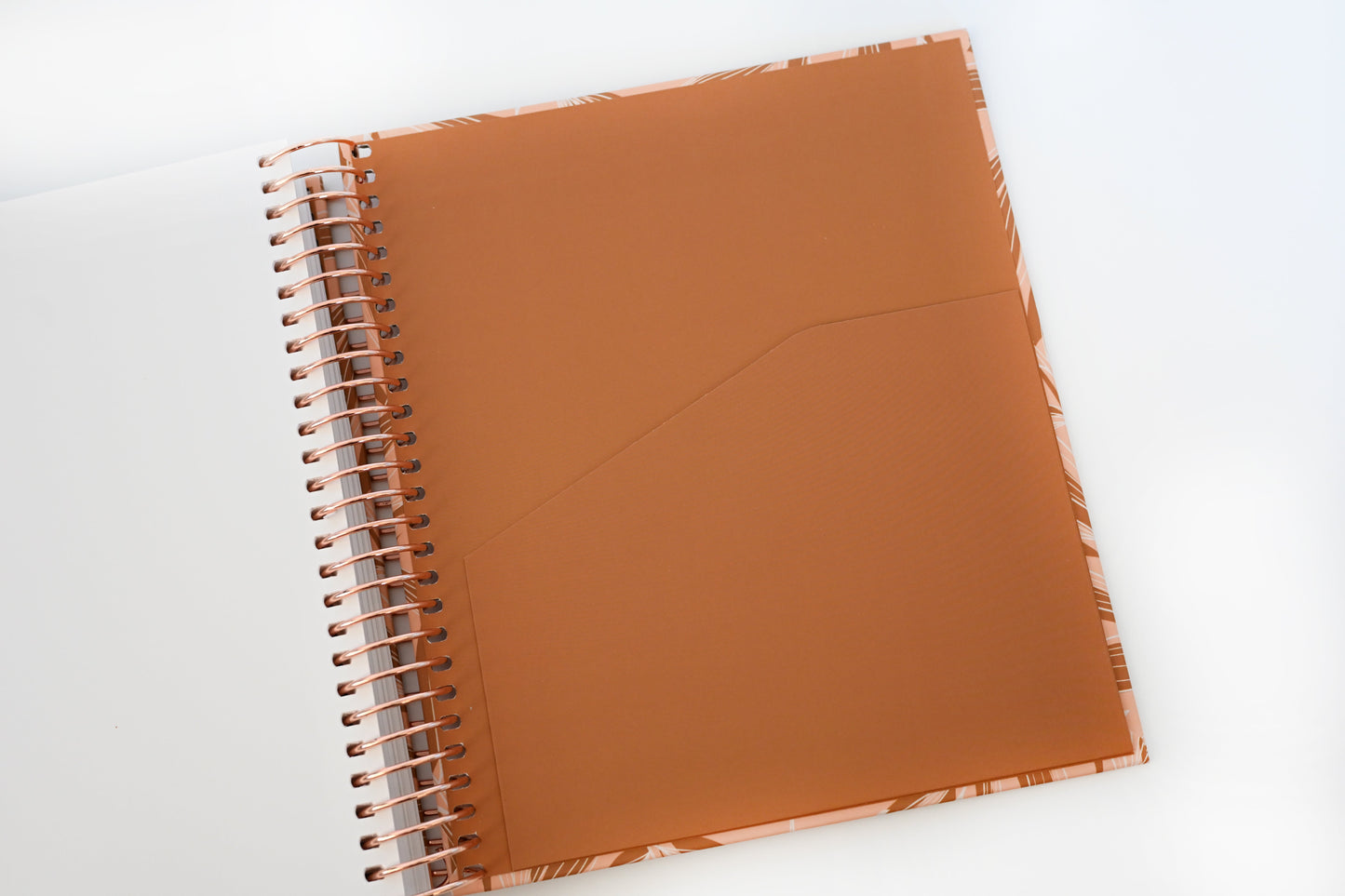 2025 Planner - Mini Horizontal Layout, Spiral Bound - "Golden Leaves" (#407)