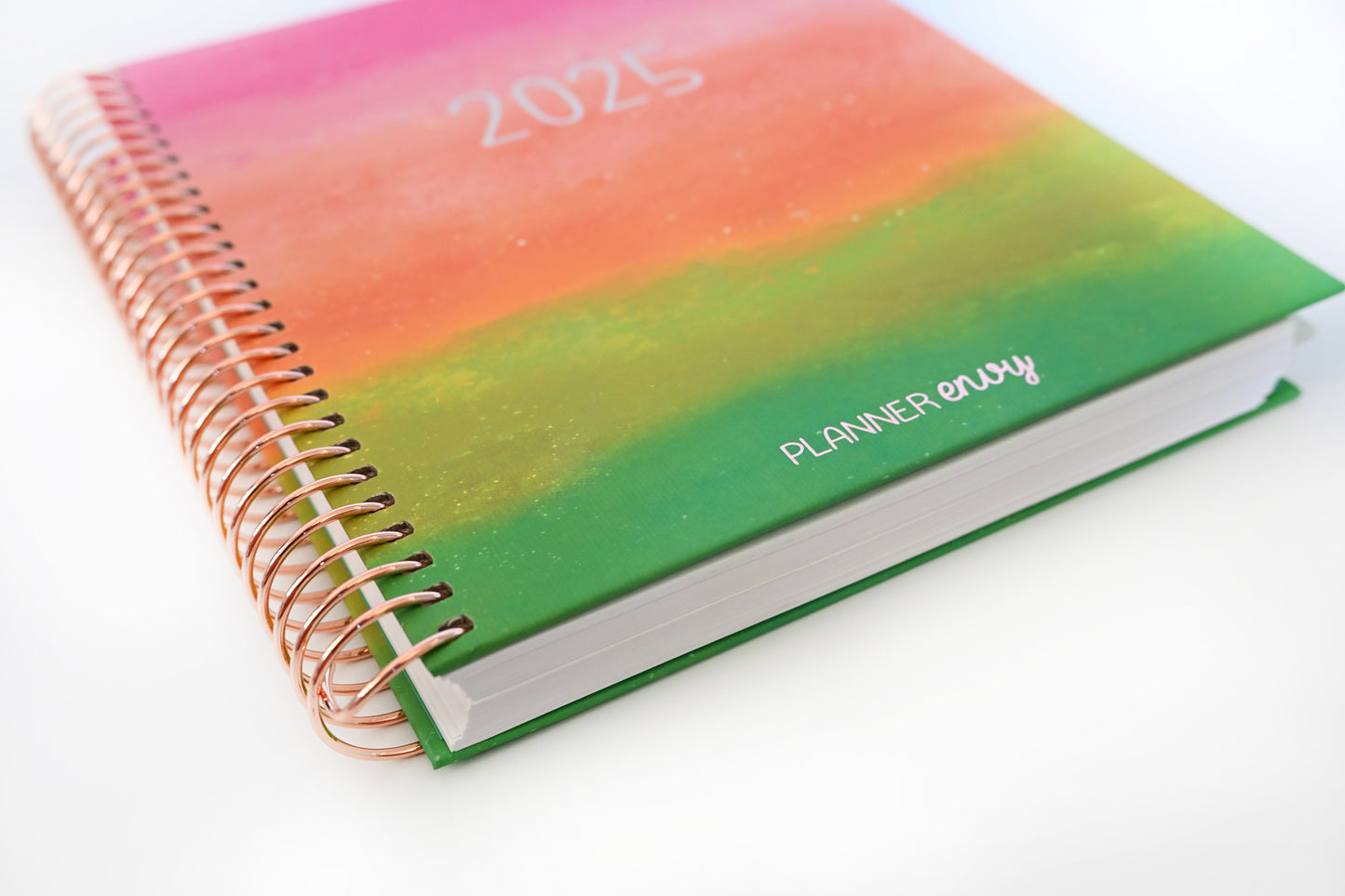 2025 Planner - Vertical Layout, Spiral Bound - "Rainbow Glitz" (#301)