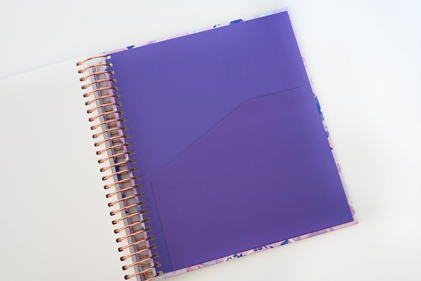 2025 Planner - Mini Horizontal Layout, Spiral Bound - "Purple Hydrangea" (#412)