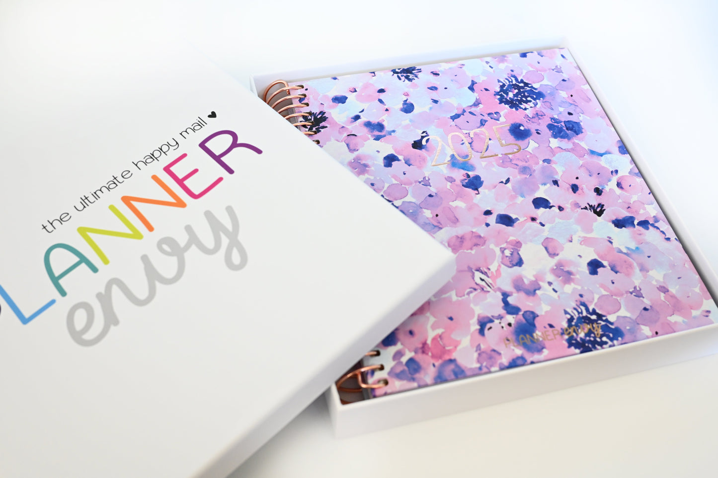 2025 Planner - Mini Signature Layout, Spiral Bound - "Purple Hydrangea" (#512)