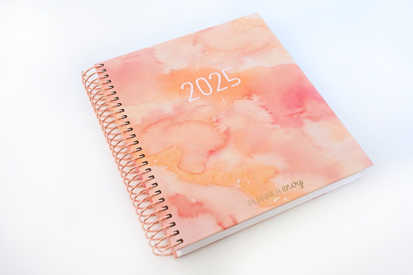 2025 Planner - Mini Horizontal Layout, Spiral Bound - "Sunset Watercolor" (#403)