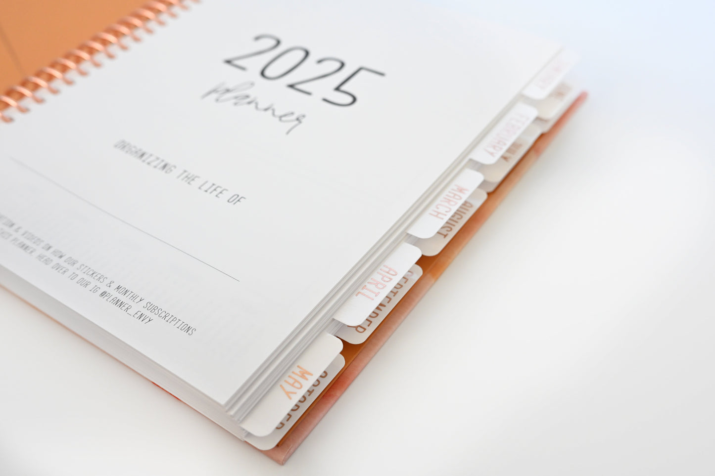 2025 Planner - Mini Horizontal Layout, Spiral Bound - "Sunset Watercolor" (#403)