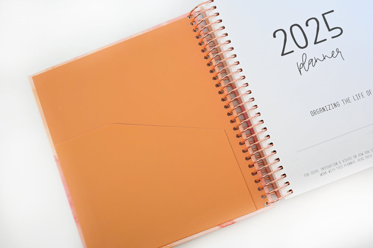 2025 Planner - Signature Layout, Spiral Bound - "Sunset Watercolor" (#203)