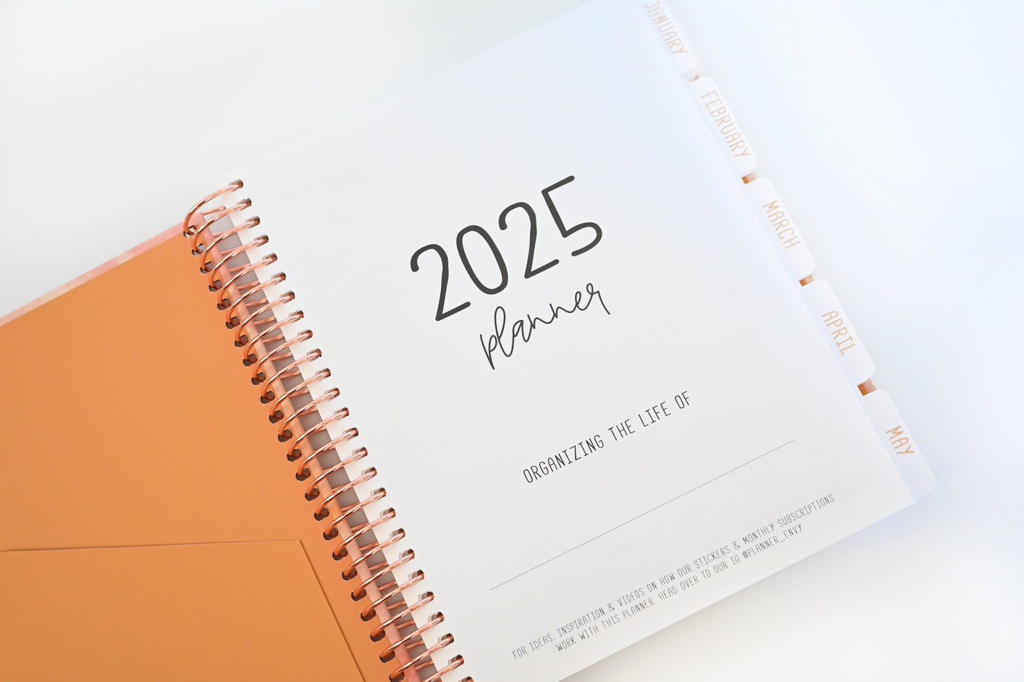 2025 Planner - Mini Horizontal Layout, Spiral Bound - "Sunset Watercolor" (#403)