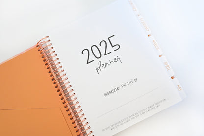 2025 Planner - Mini Horizontal Layout, Spiral Bound - "Sunset Watercolor" (#403)