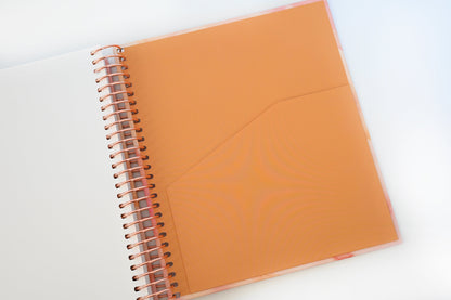 2025 Planner - Mini Horizontal Layout, Spiral Bound - "Sunset Watercolor" (#403)