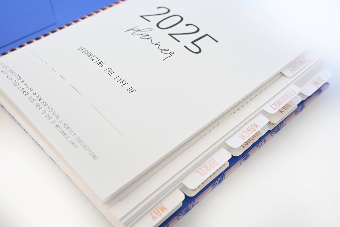 2025 Planner - Horizontal Layout, Spiral Bound - "Butterfly Doodles" (#109)