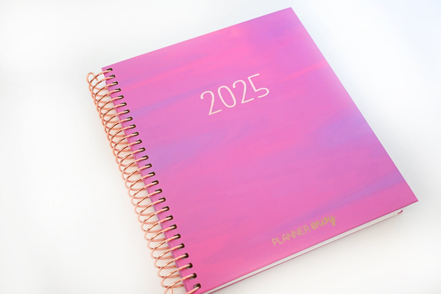 2025 Planner - Signature Layout, Spiral Bound - "Fuchsia Strokes" (#204)