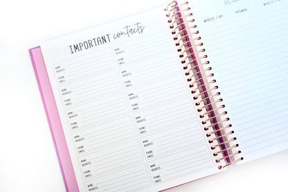 2025 Planner - Mini Horizontal Layout, Spiral Bound - "Stars & Stripes" (#410)