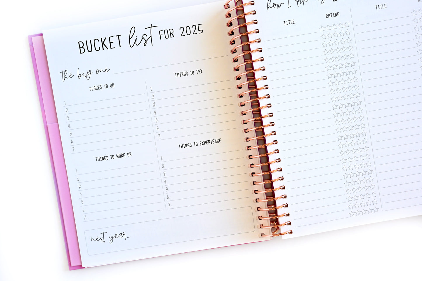 2025 Planner - Mini Horizontal Layout, Spiral Bound - "Stars & Stripes" (#410)