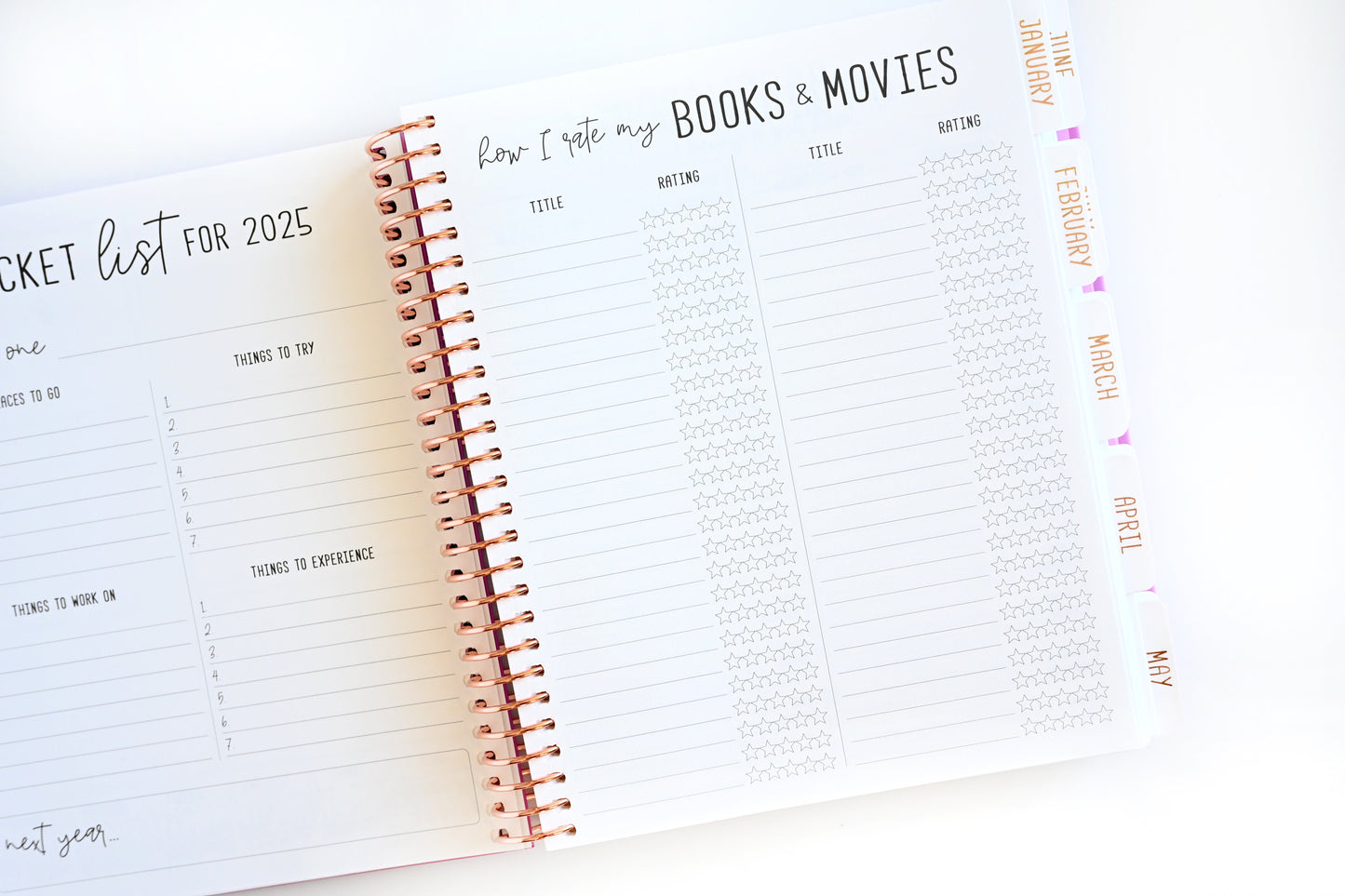 2025 Planner - Mini Horizontal Layout, Spiral Bound - "Teal & Pink Floral" (#405)